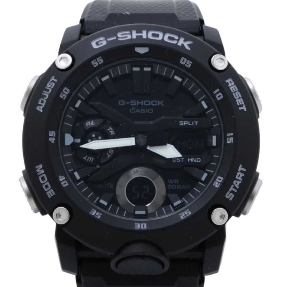 CASIO G-SHOCK ANALOG-DIGITAL GA-2000 SERIES GA-2000S-1AJF Black Resin Men's W...